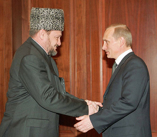 Встреча в Кремле президента России Владимира Путина и главы администрации Чечни Ахмата Кадырова
